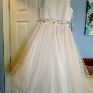 Chasing Fireflies Girl's white formal dress